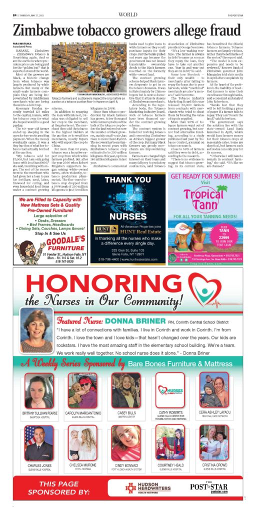 Glens Falls Nurses Honored Centers Health Care